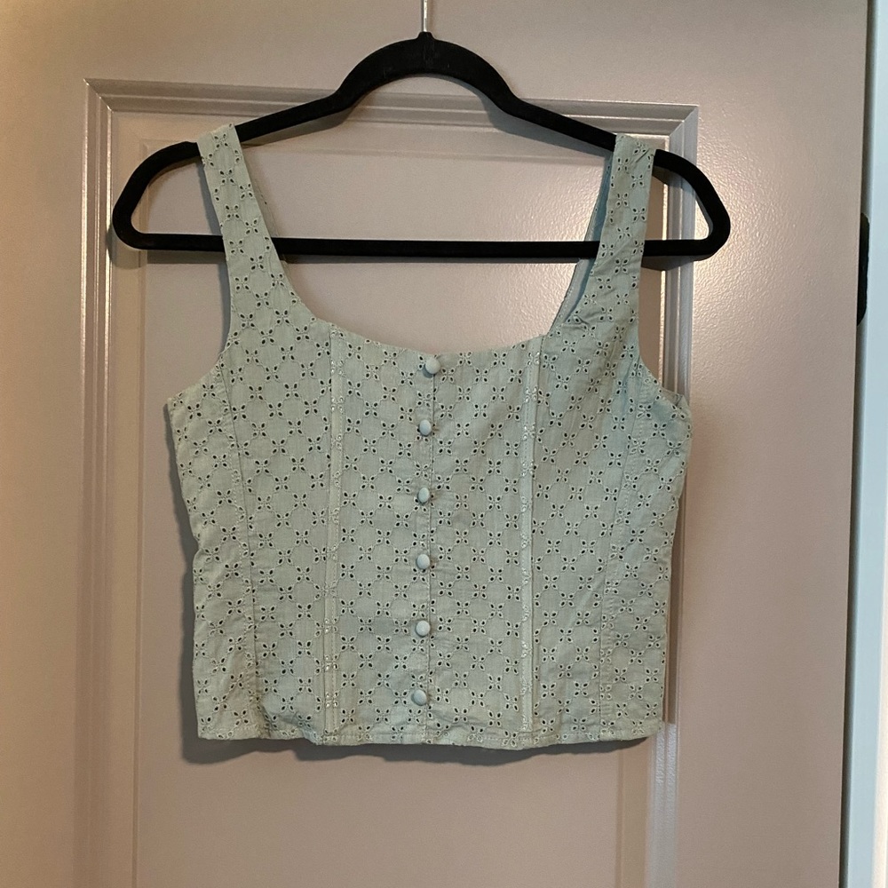 Green tank top